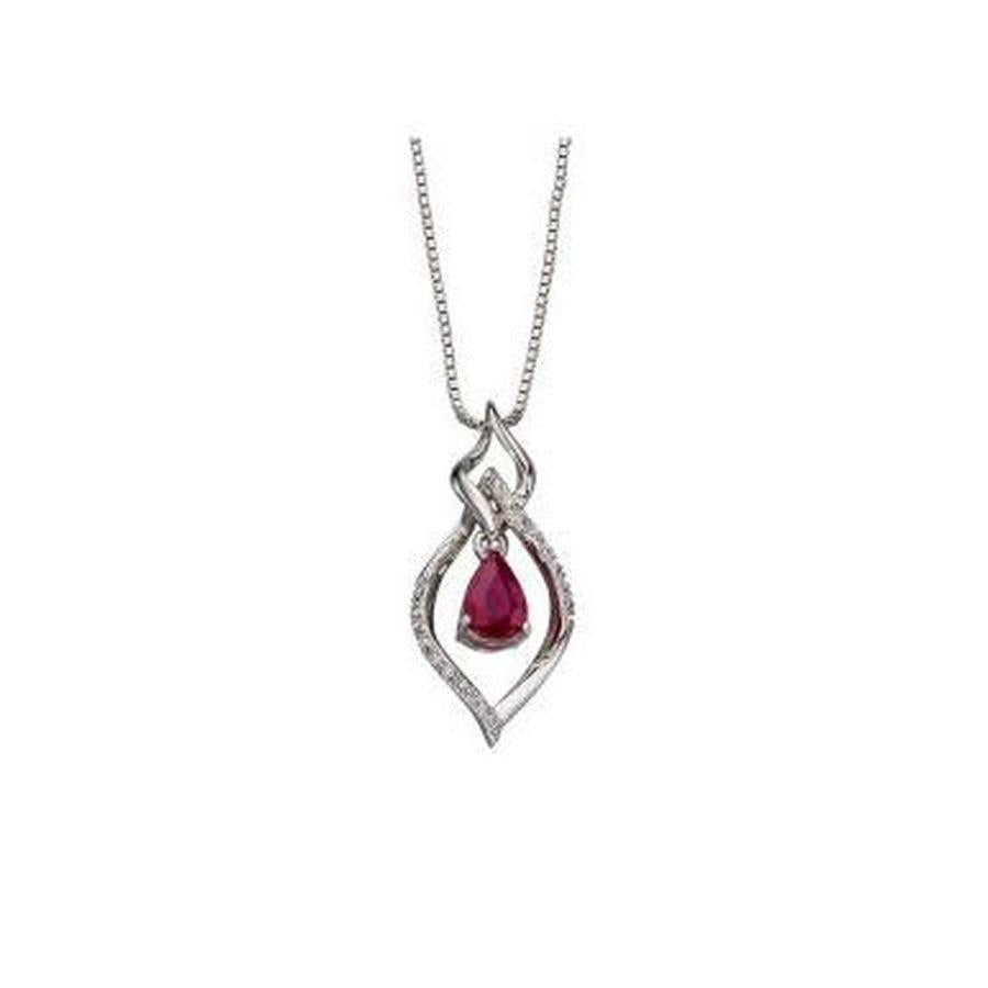 Dipples-9ct White Gold Ru/Dia-Opn Marq N.Ch-Dipples Jewellers