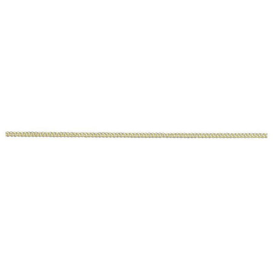 Dipples-9ct Yellow Gold 16" Fine Curb Link Necklace-Dipples Jewellers