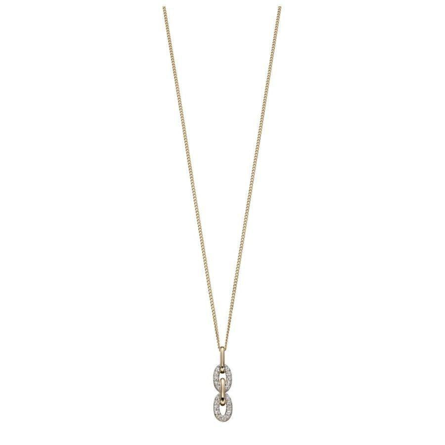 Dipples-9ct Yellow Gold Dia-Opn Oval-N.Ch-Dipples Jewellers