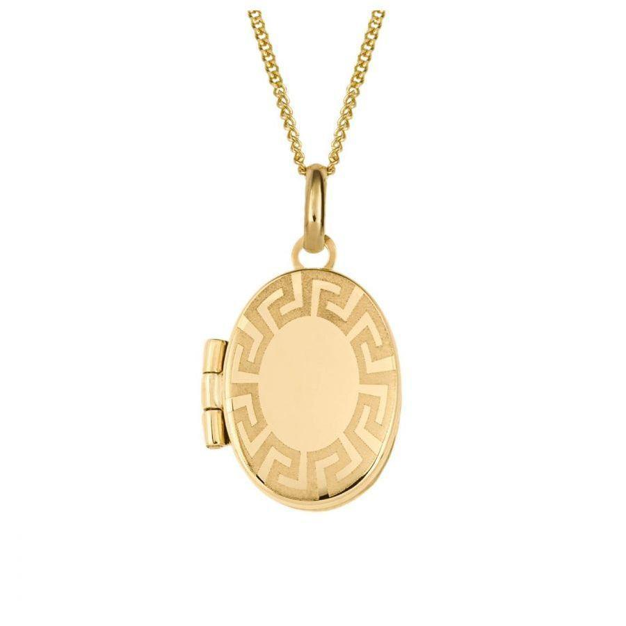 Dipples-9ct Yellow Gold Maze Locket-Dipples Jewellers