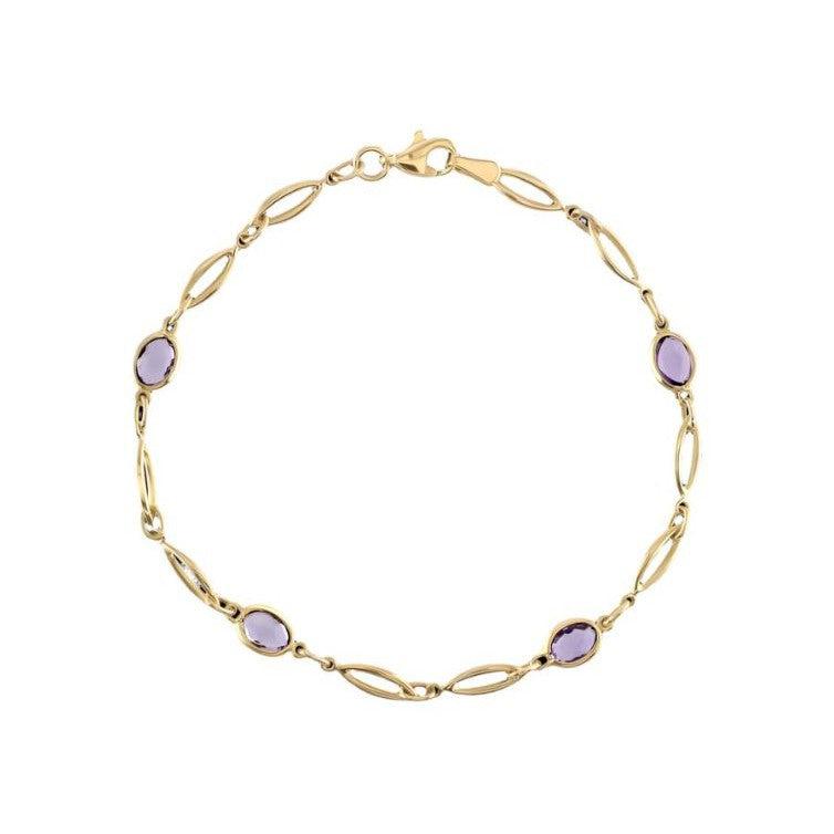 Dipples-9ct Yellow Gold Ovlam&Gld Marq Motif-Dipples Jewellers