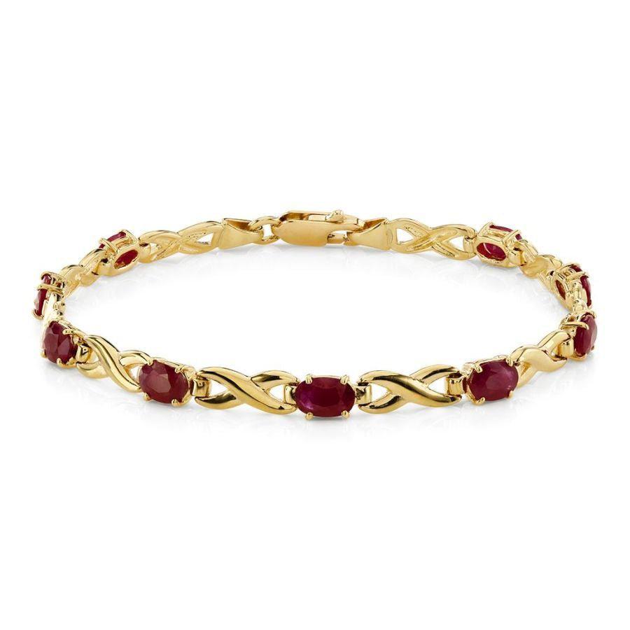 Dipples-9ct Yellow Gold Ovlru+Fig8 Link Blt-Dipples Jewellers