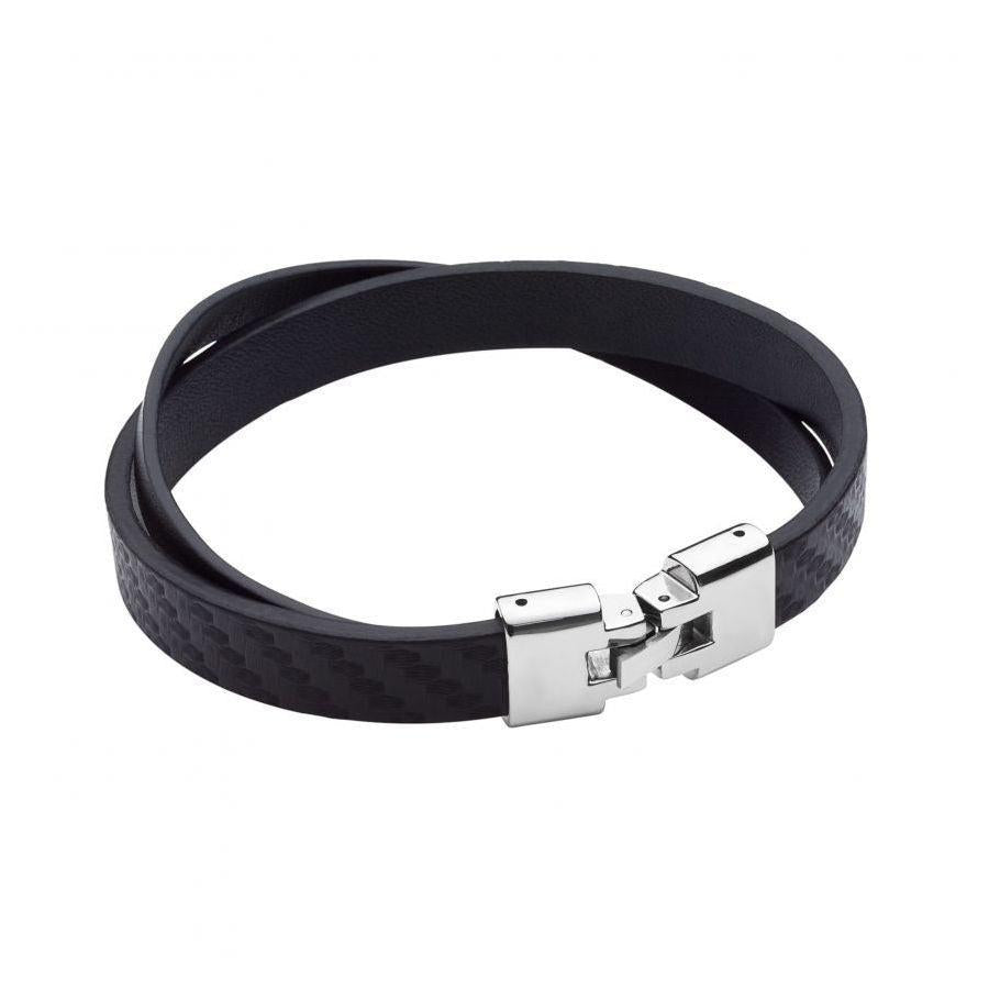 Dipples-Fred Bennett Double Leather Bracelet-Dipples Jewellers