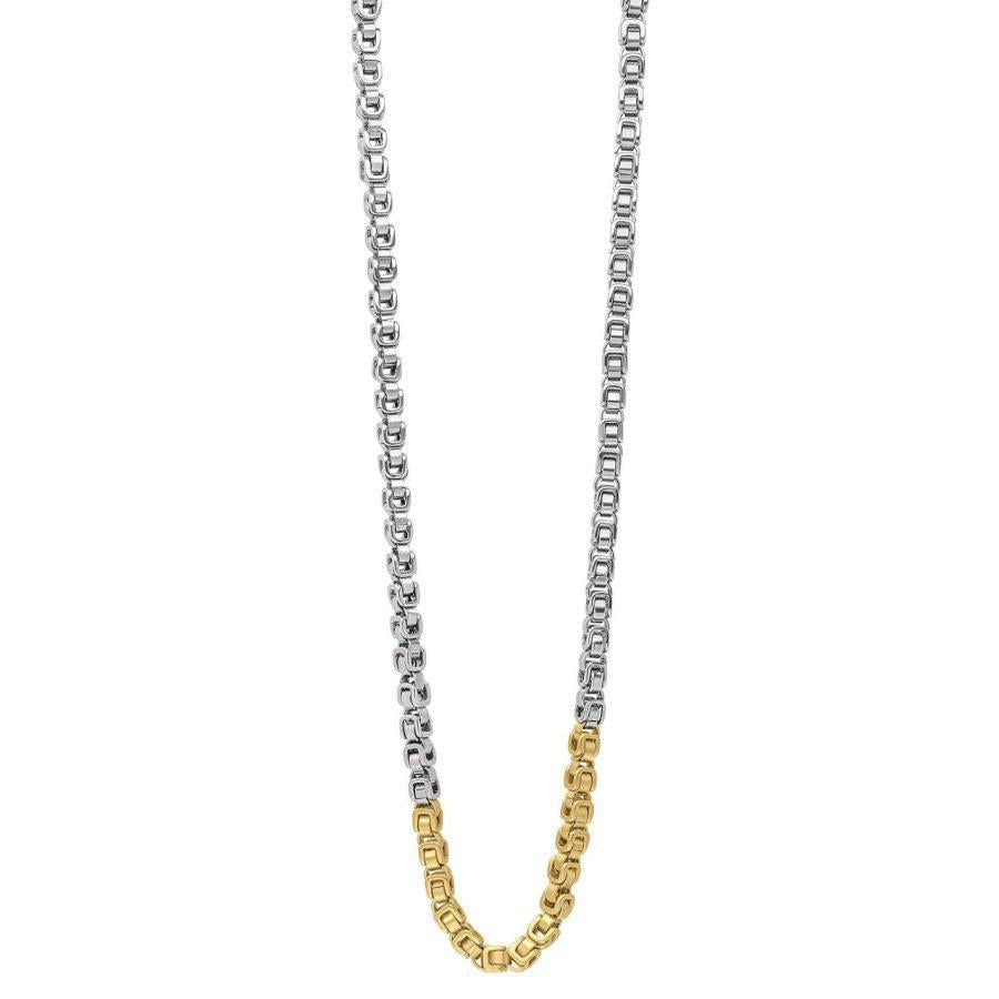 Dipples-Fred Bennett Two Tone Belcher Link Chain Necklace-Dipples Jewellers
