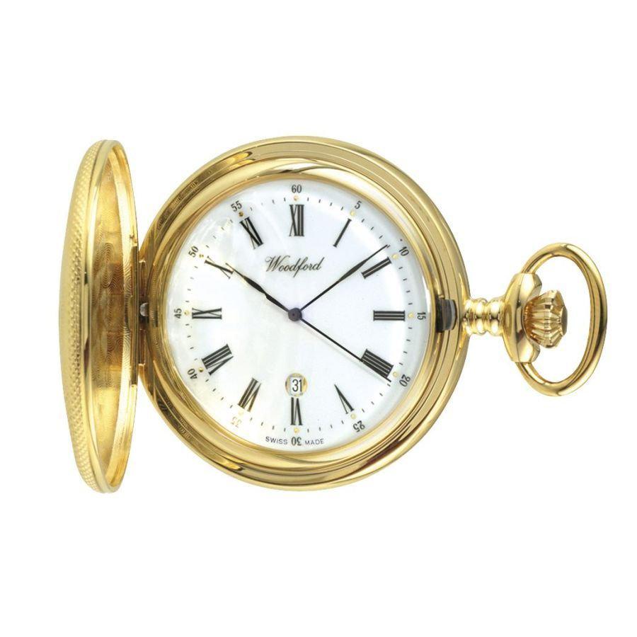 Dipples-Gold Plated Half Hunter Pocket Watch-Dipples Jewellers