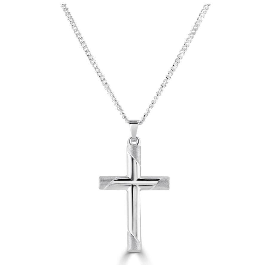 Dipples-Med Sat-Pol Cross Nch-Dipples Jewellers