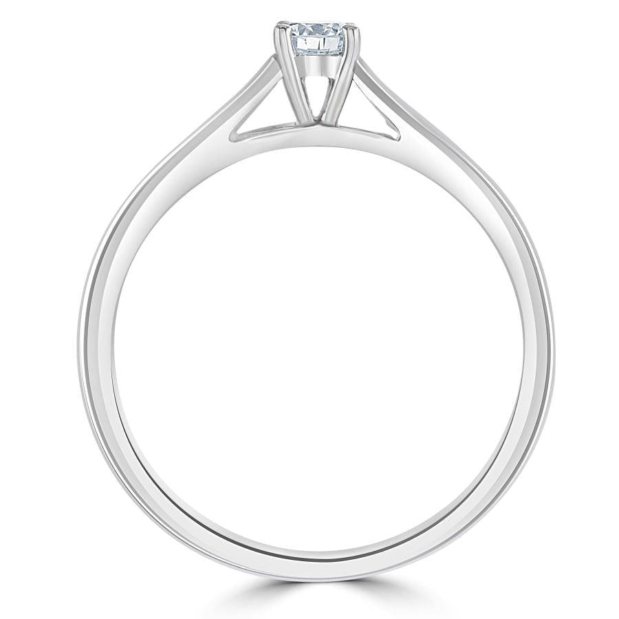 Dipples-Platinum 0.16ct Round Brilliant Cut Diamond Solitaire Ring-Dipples Jewellers