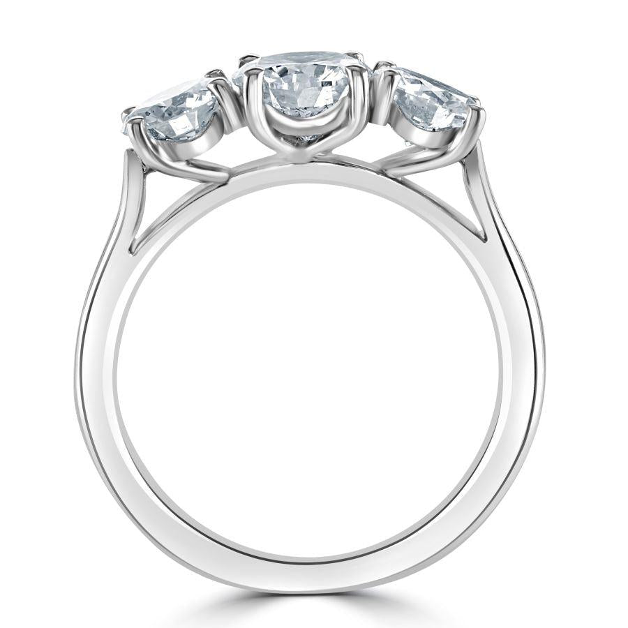 Dipples-Platinum Round Brilliant Cut Diamond Trilogy Ring-Dipples Jewellers