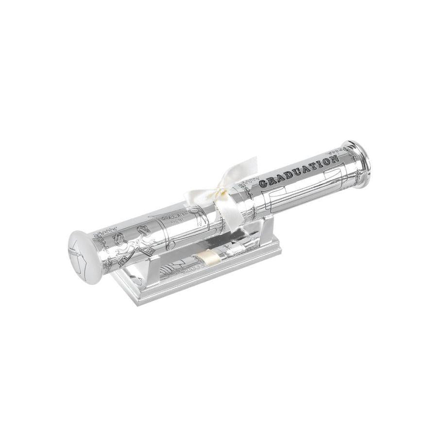 Dipples-Silver Plated Graduation Scroll & Stand-Dipples Jewellers