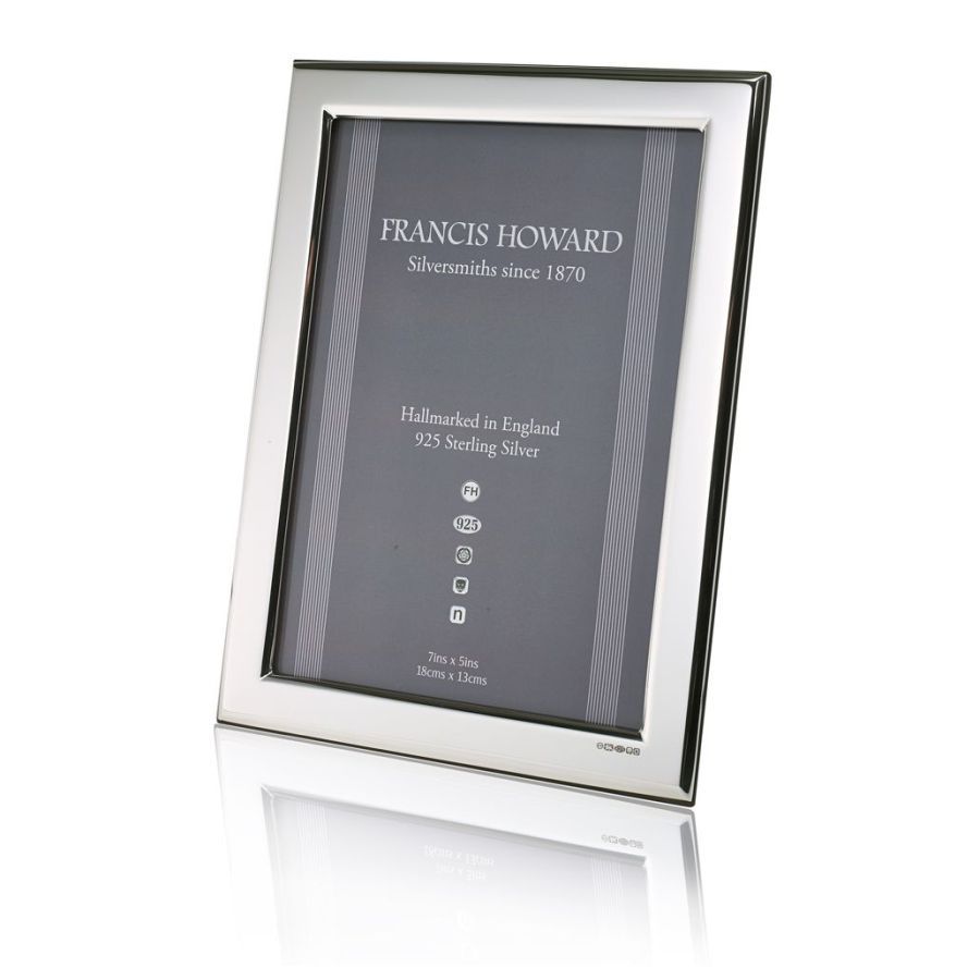 Francis Howard-Silver 10"x8" Bead Edge Photoframe-Dipples Jewellers