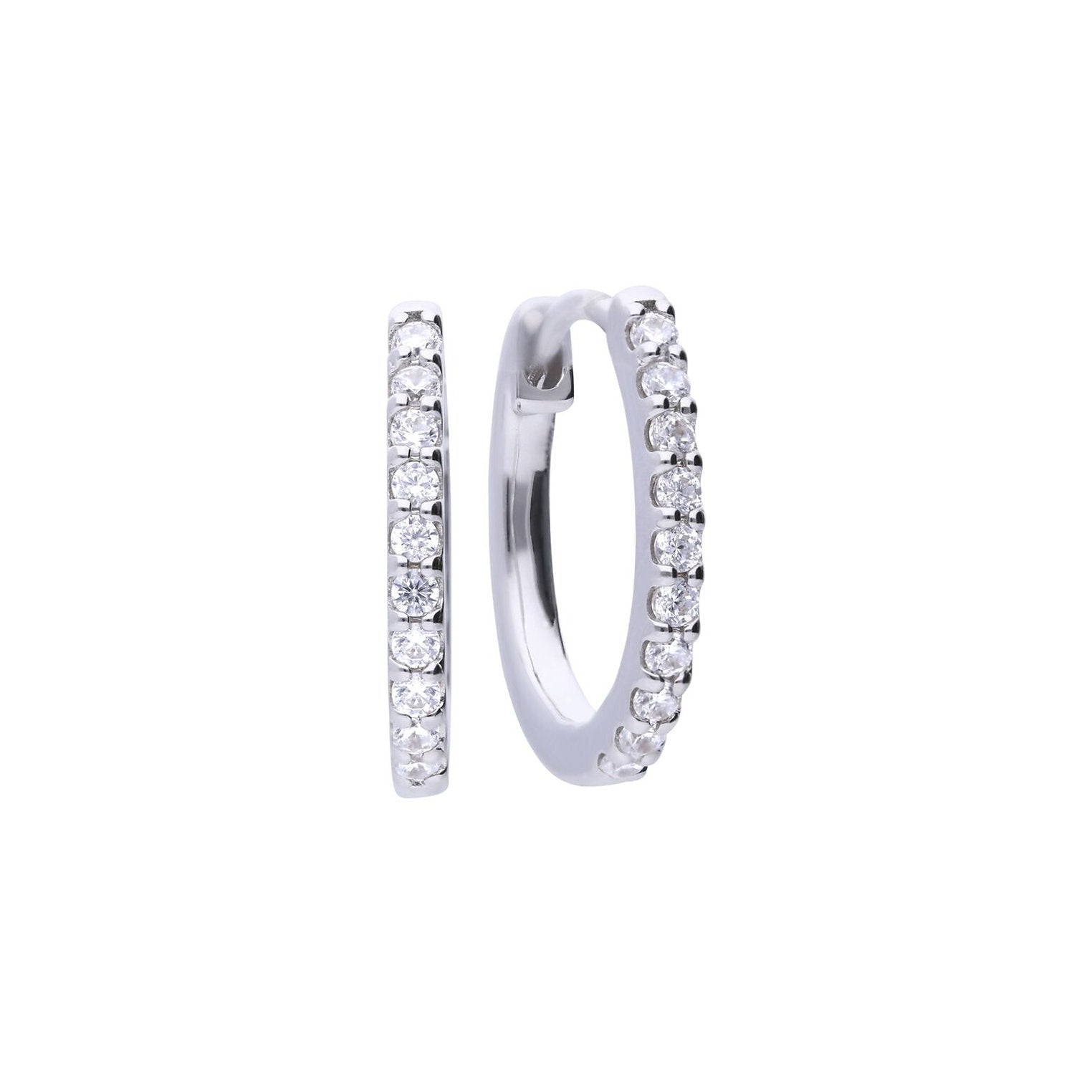 Dipples-Silver Classical Creole + Cz-Dipples Jewellers