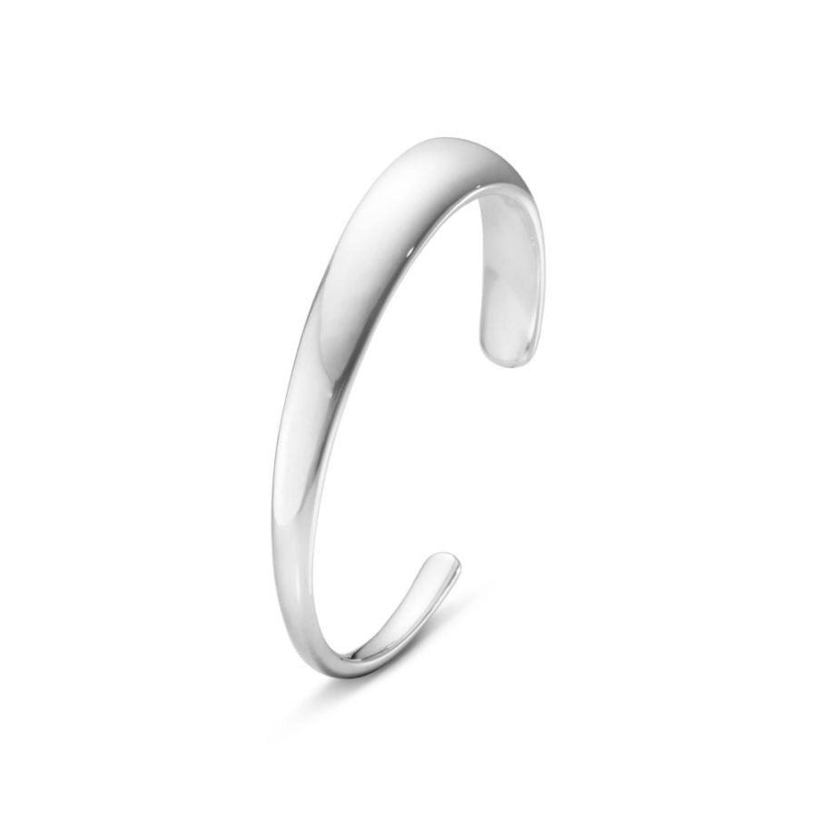 Georg Jensen-Silver Curve Bangle-Dipples Jewellers