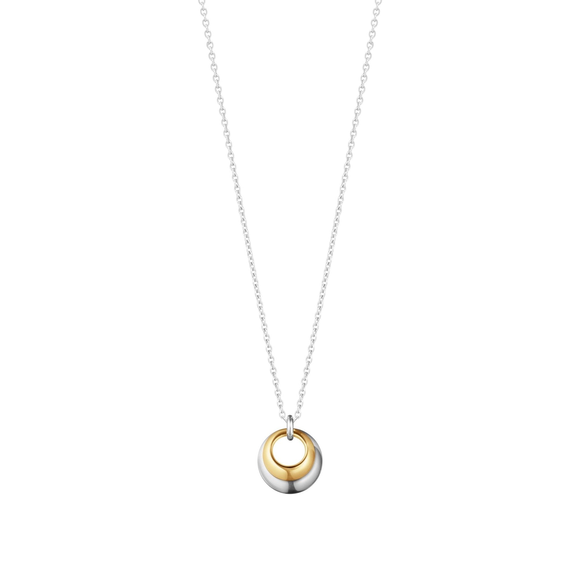 Georg Jensen-Silver Curve Two Tone Pendant-Dipples Jewellers