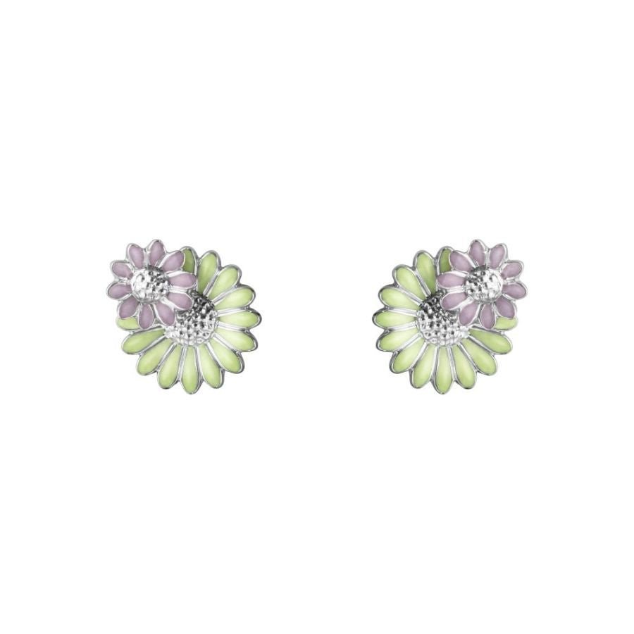 Georg Jensen-Silver Daisy Stud Earrings-Dipples Jewellers
