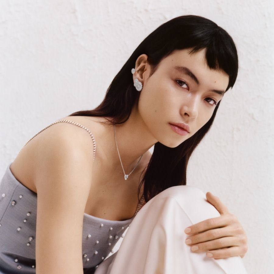 Georg Jensen-Silver Daisy Stud Earrings-Dipples Jewellers