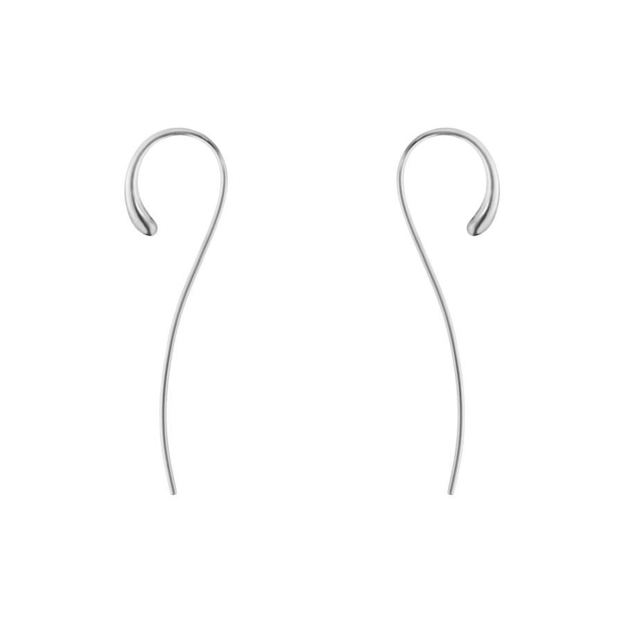 Georg Jensen-Silver Mercy Long Earrings-Dipples Jewellers