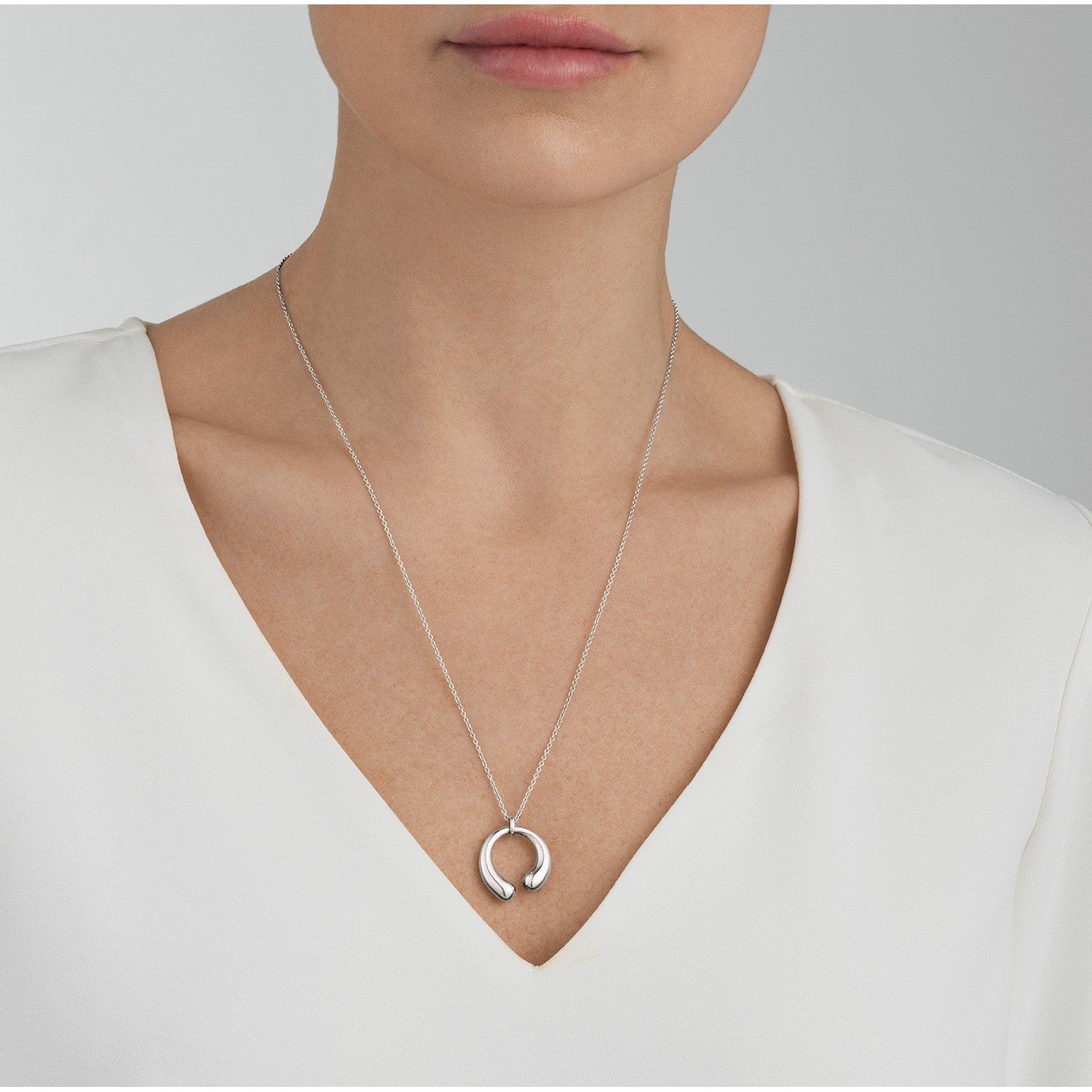 Georg Jensen-Silver Mercy Medium Pendant-Dipples Jewellers