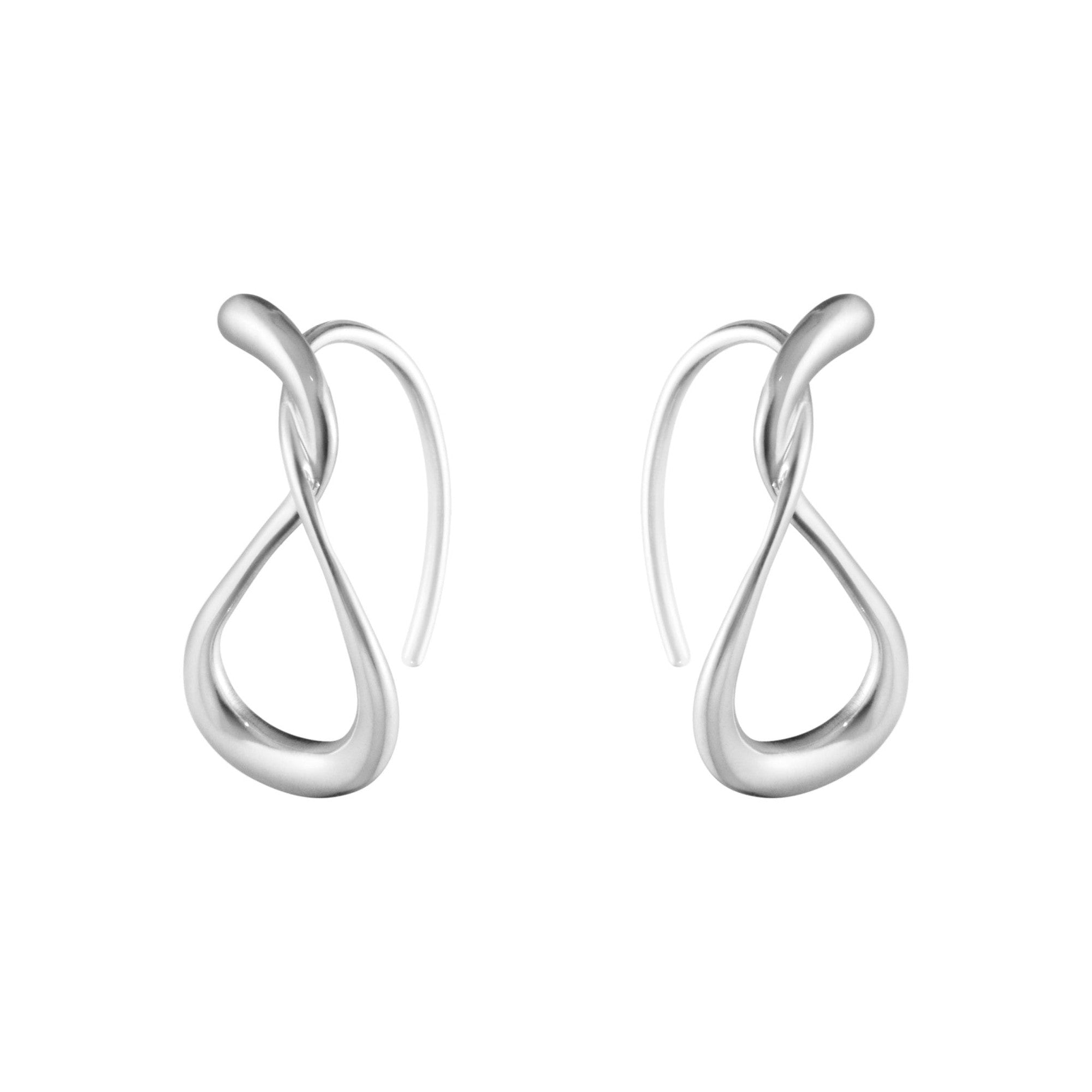 Georg Jensen-Silver Mercy Small Earhoops-Dipples Jewellers
