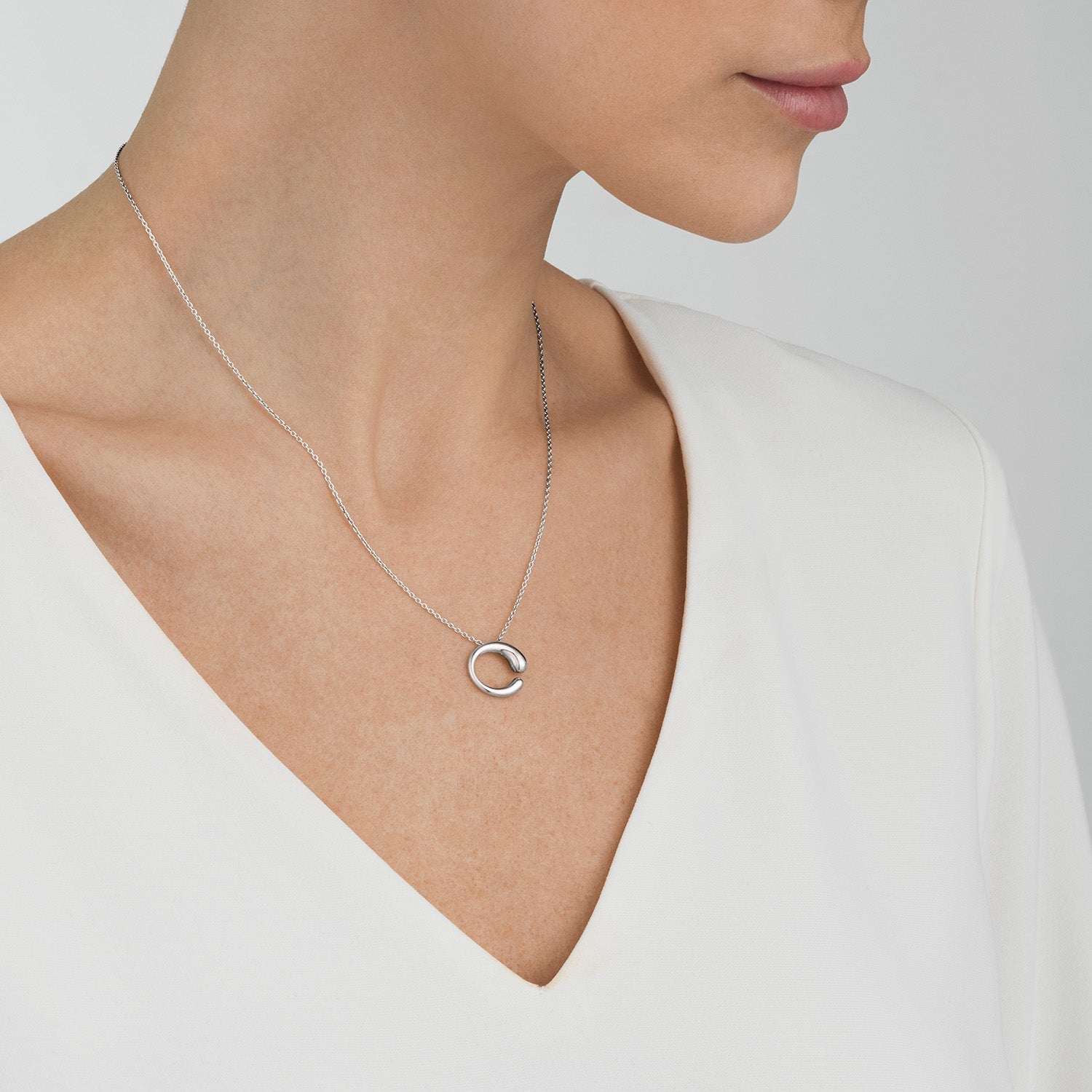Georg Jensen-Silver Mercy Small Pendant-Dipples Jewellers