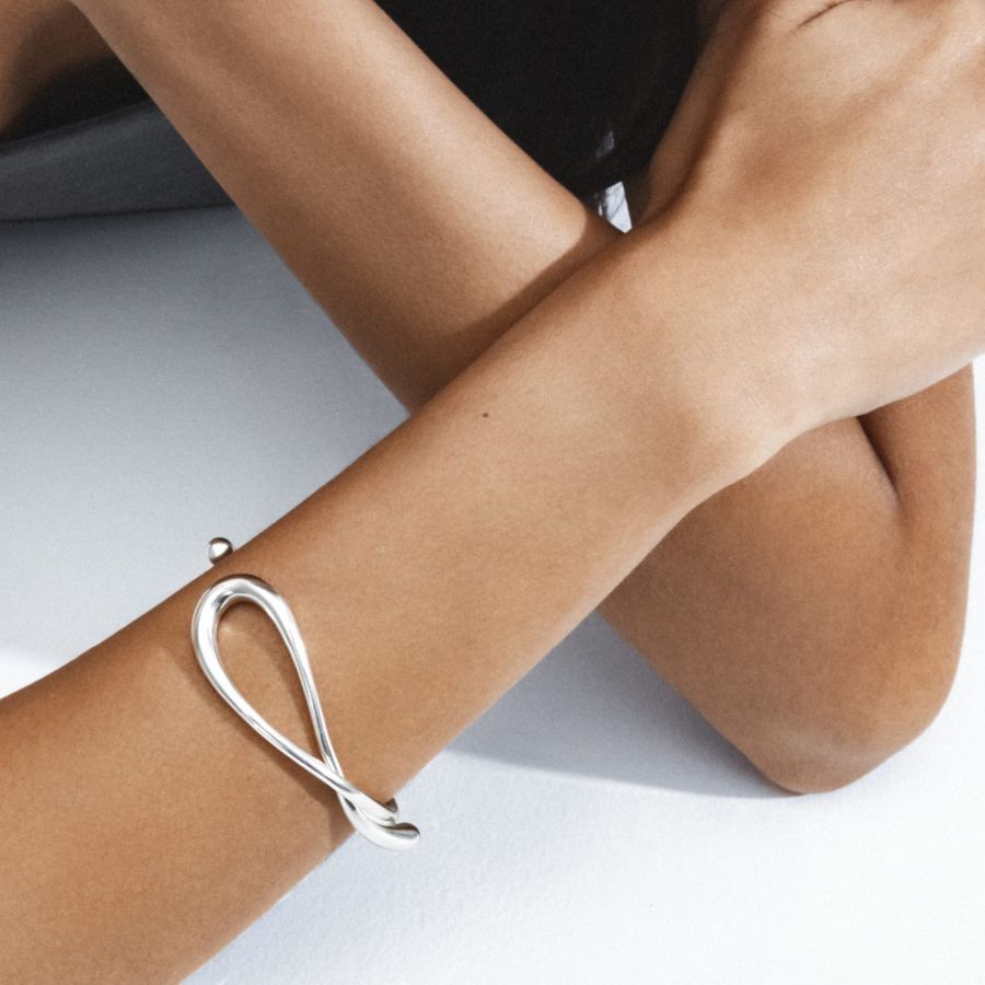 Georg Jensen-Silver Mercy Twist Bangle-Dipples Jewellers