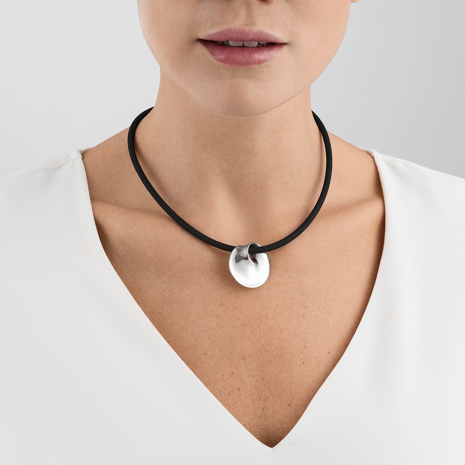 Georg Jensen-Silver Moebius Pendant-Dipples Jewellers