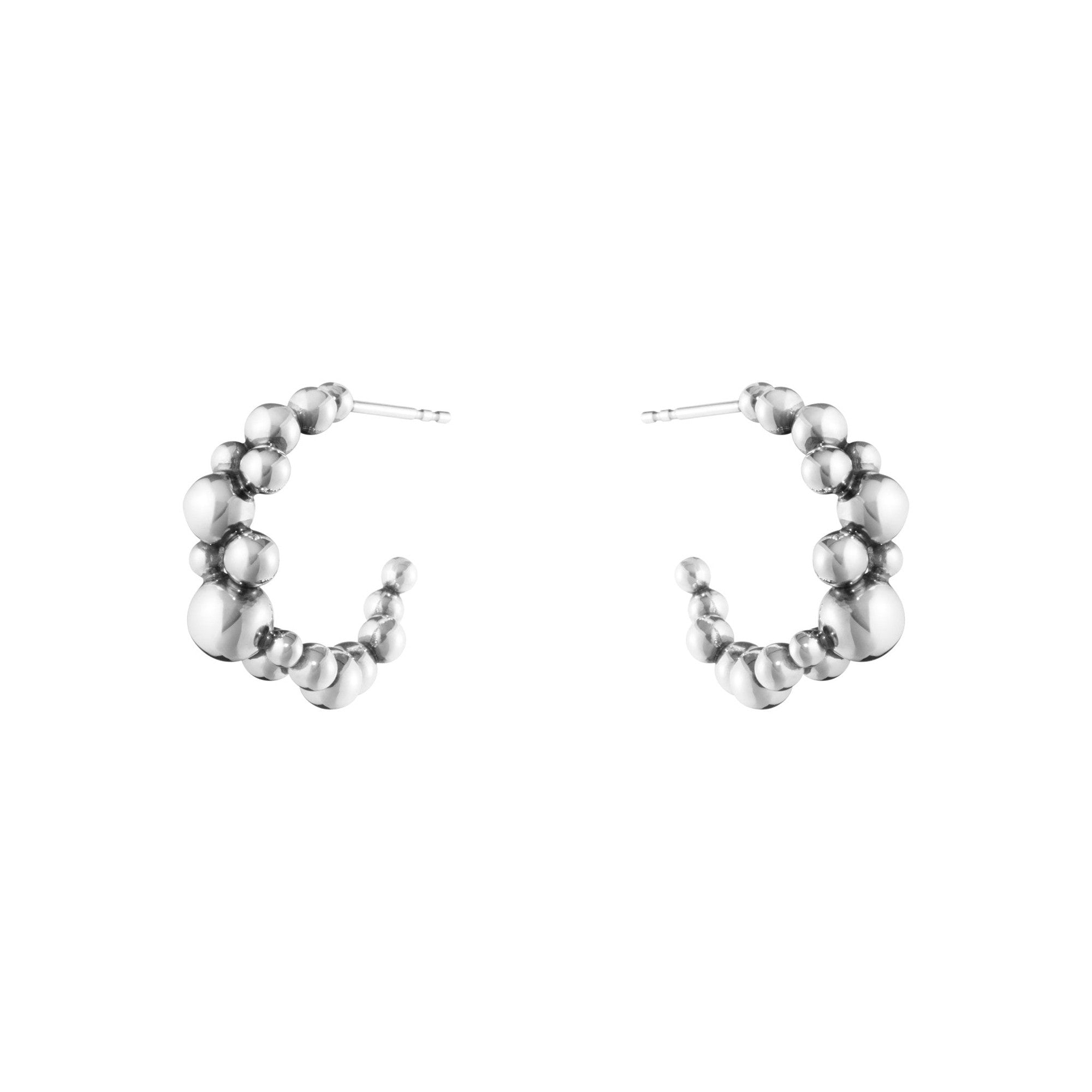 Georg Jensen-Silver Moonlight Grapes Earhoops-Dipples Jewellers
