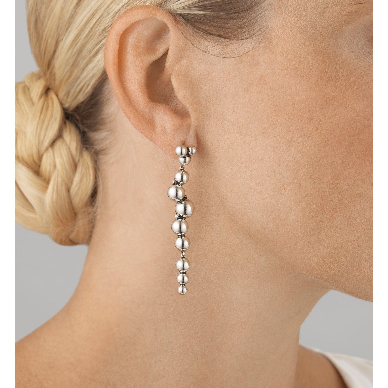 Georg Jensen-Silver Moonlight Grapes Earrings-Dipples Jewellers