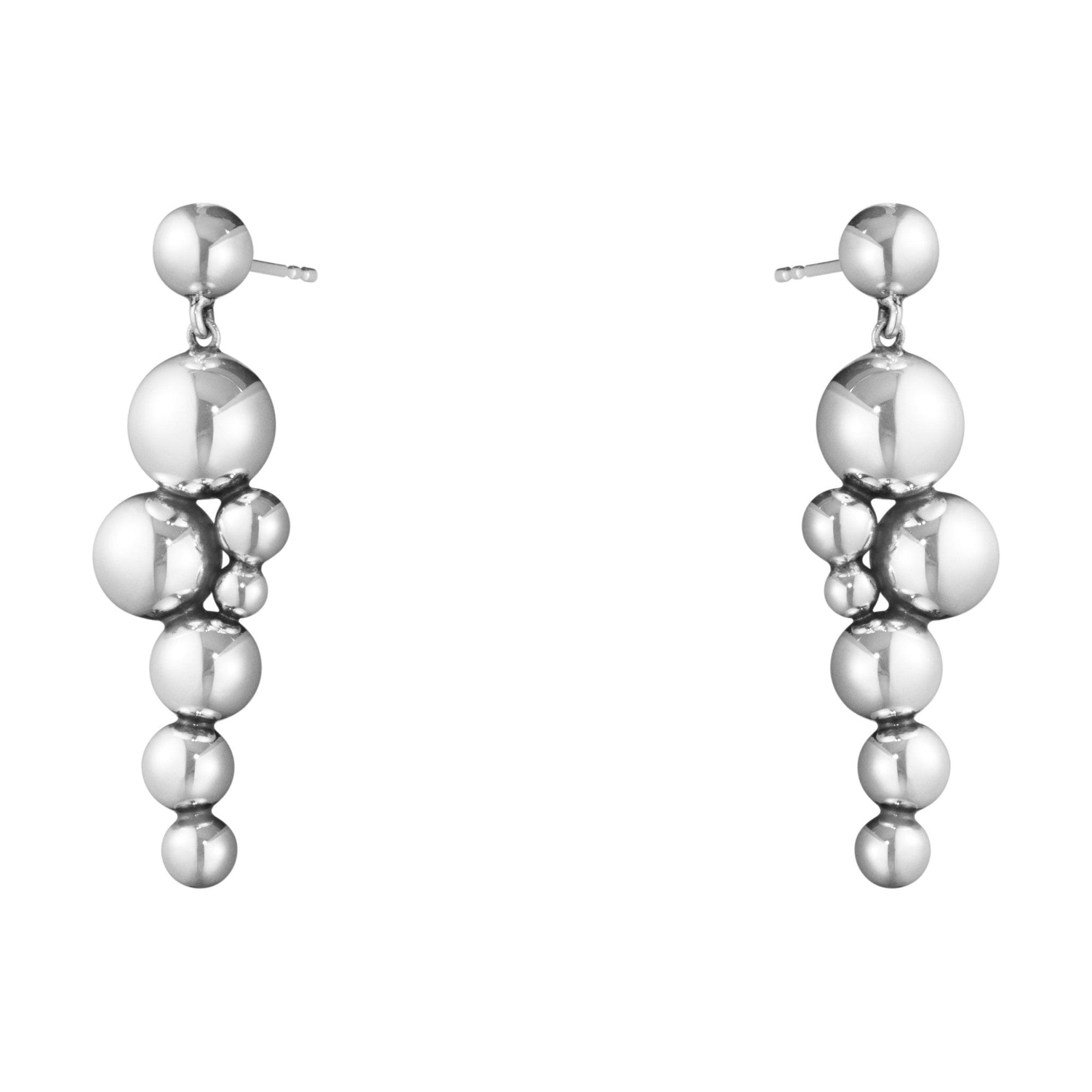 Georg Jensen-Silver Moonlight Grapes Earrings-Dipples Jewellers