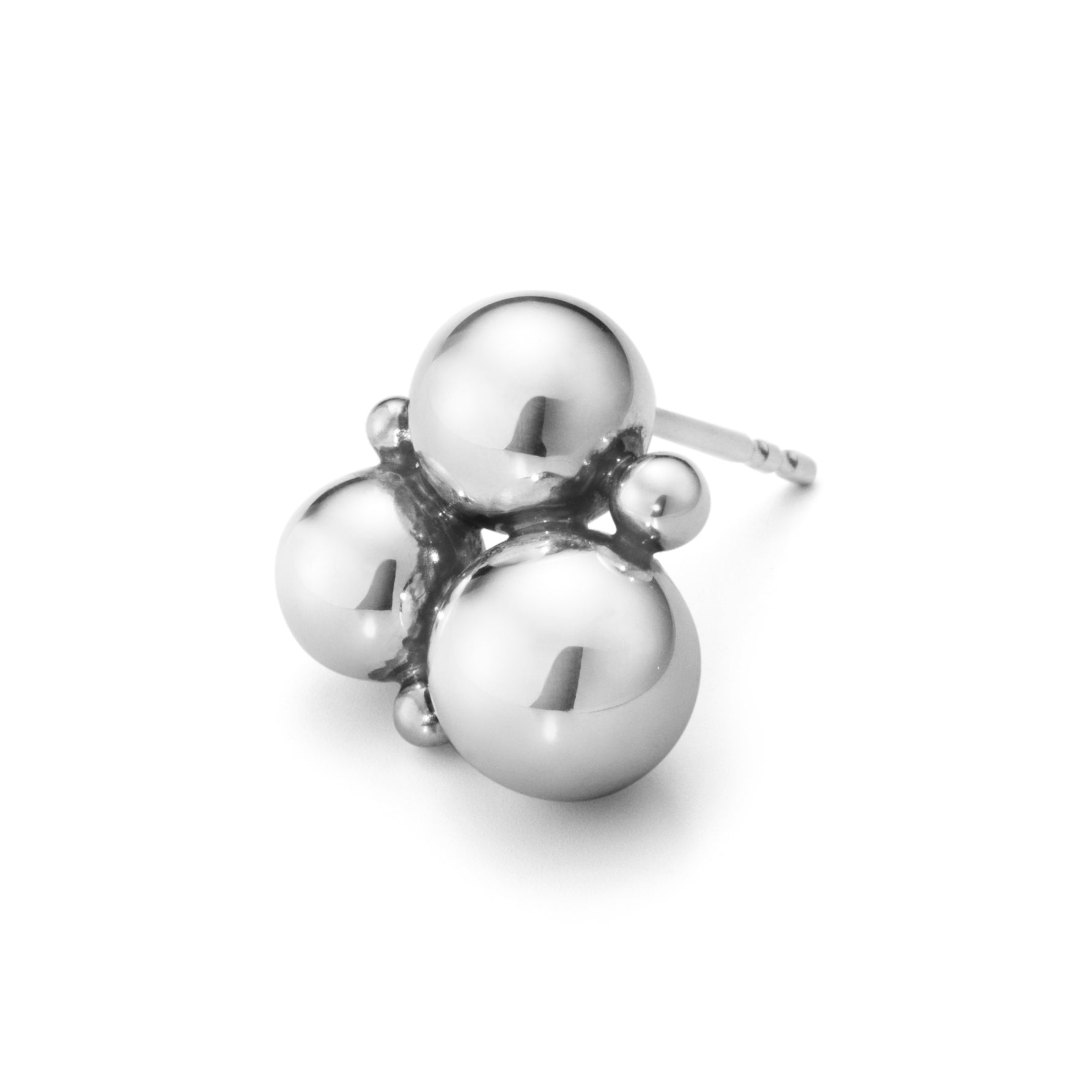 Georg Jensen-Silver Moonlight Grapes Earstud-Dipples Jewellers