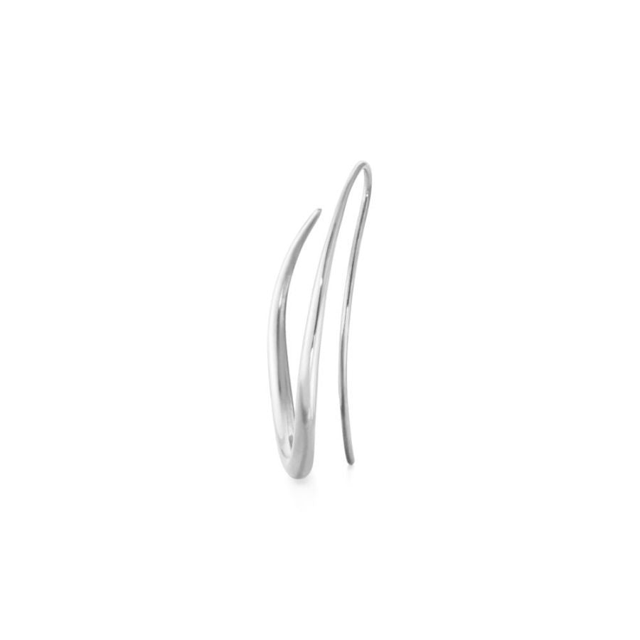 Georg Jensen-Silver Offspring Earhoops-Dipples Jewellers