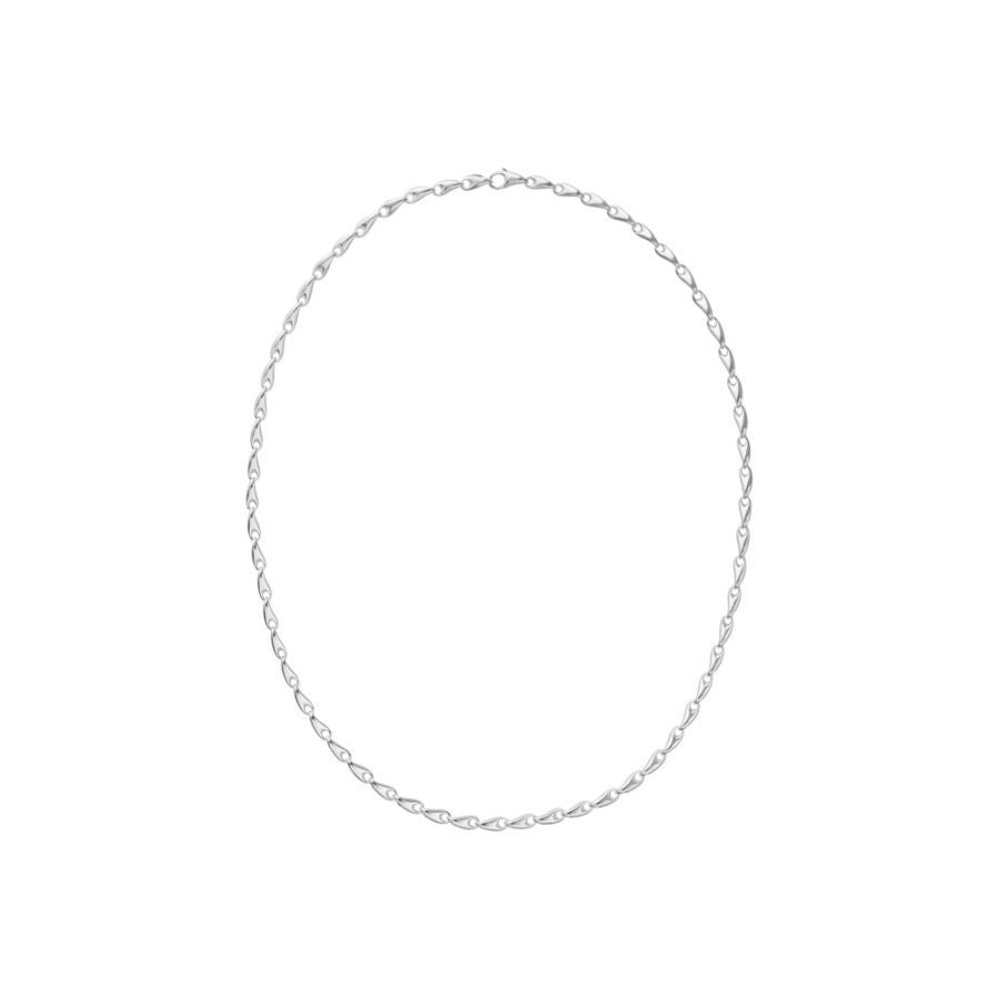 Georg Jensen-Silver Reflect 55cm Slim Necklace-Dipples Jewellers