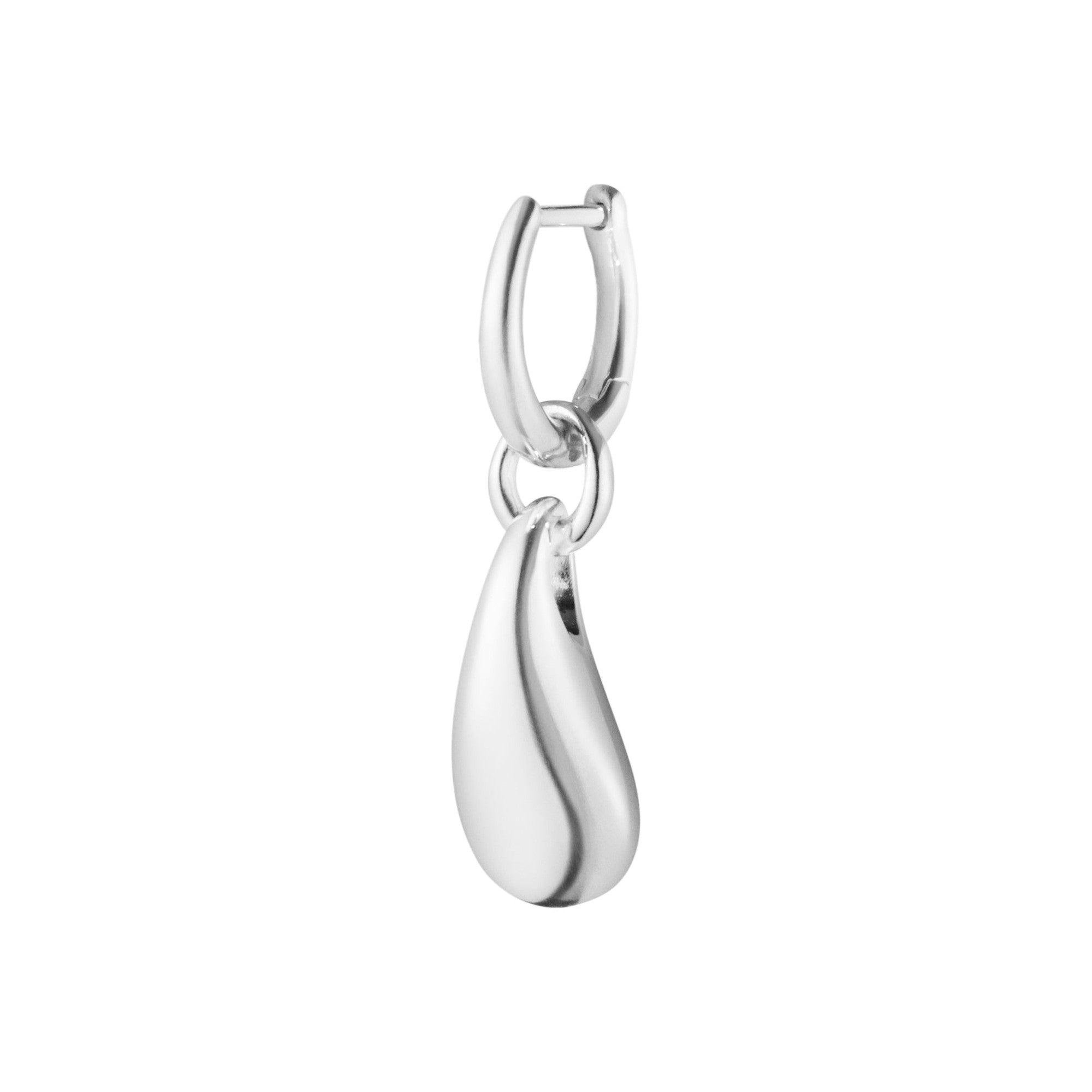 Georg Jensen-Silver Reflect Left Single Drop Earrings-Dipples Jewellers