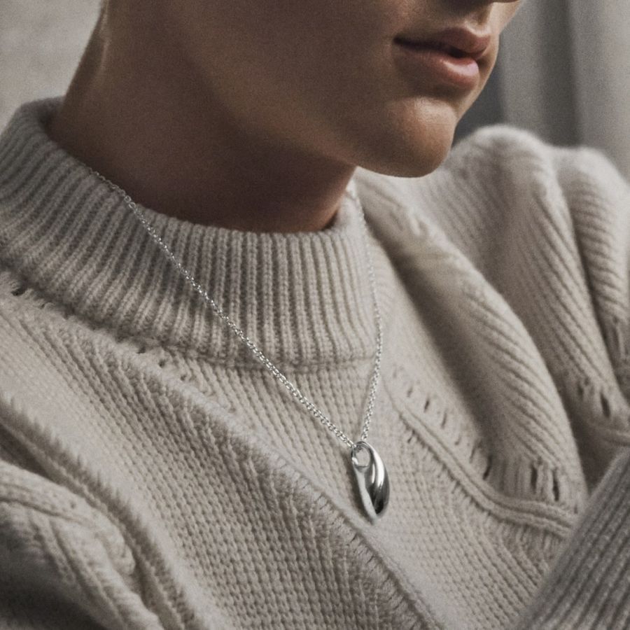 Georg Jensen-Silver Reflect Medium Pendant-Dipples Jewellers