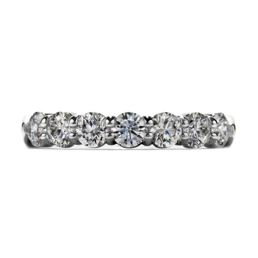 Hearts On Fire-0.38ct 7-Stone Round Brilliant Cut Diamond Half Eternity Ring-Dipples Jewellers