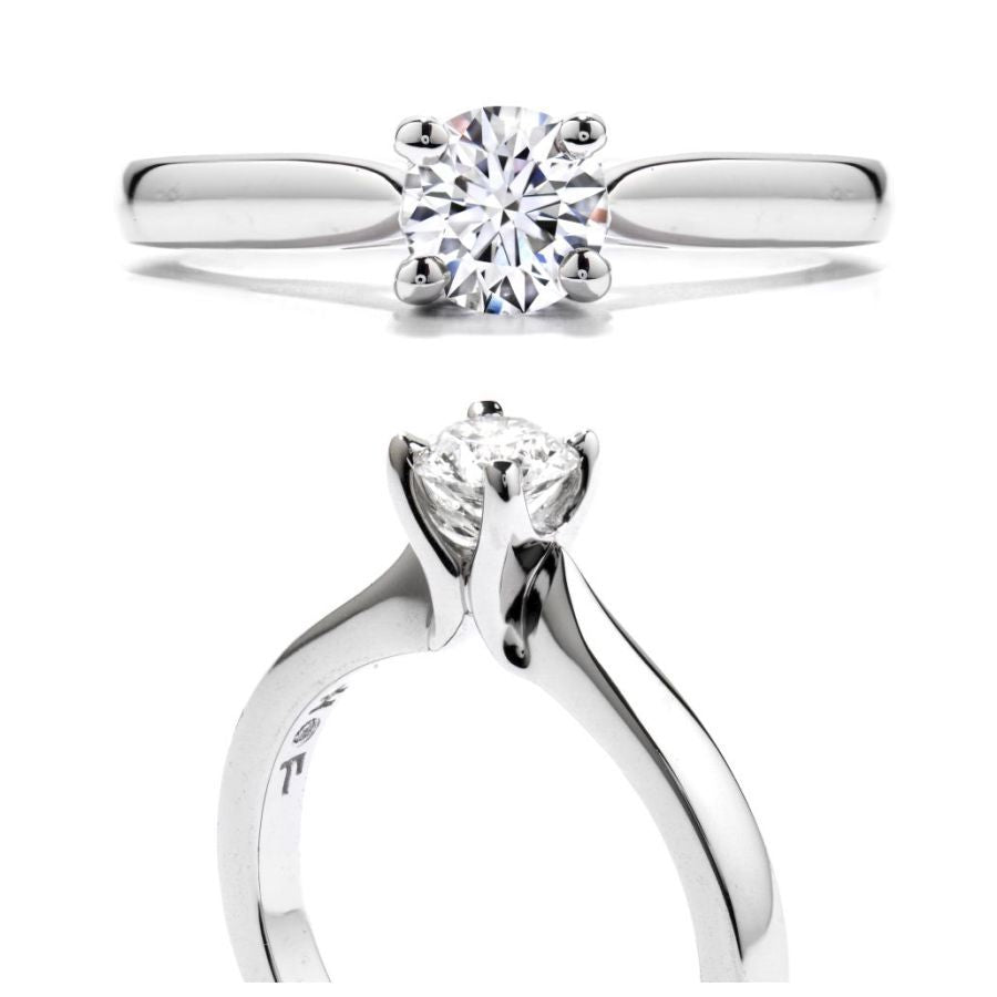 Hearts On Fire-0.50ct Pure Bridal Diamond Solitaire 18ct White Gold Ring-Dipples Jewellers