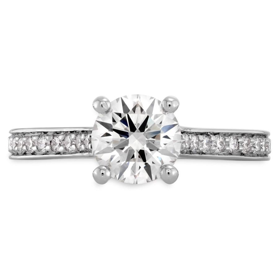 Hearts On Fire-18ct white gold Enticement Channel Engagement Ring-Dipples Jewellers