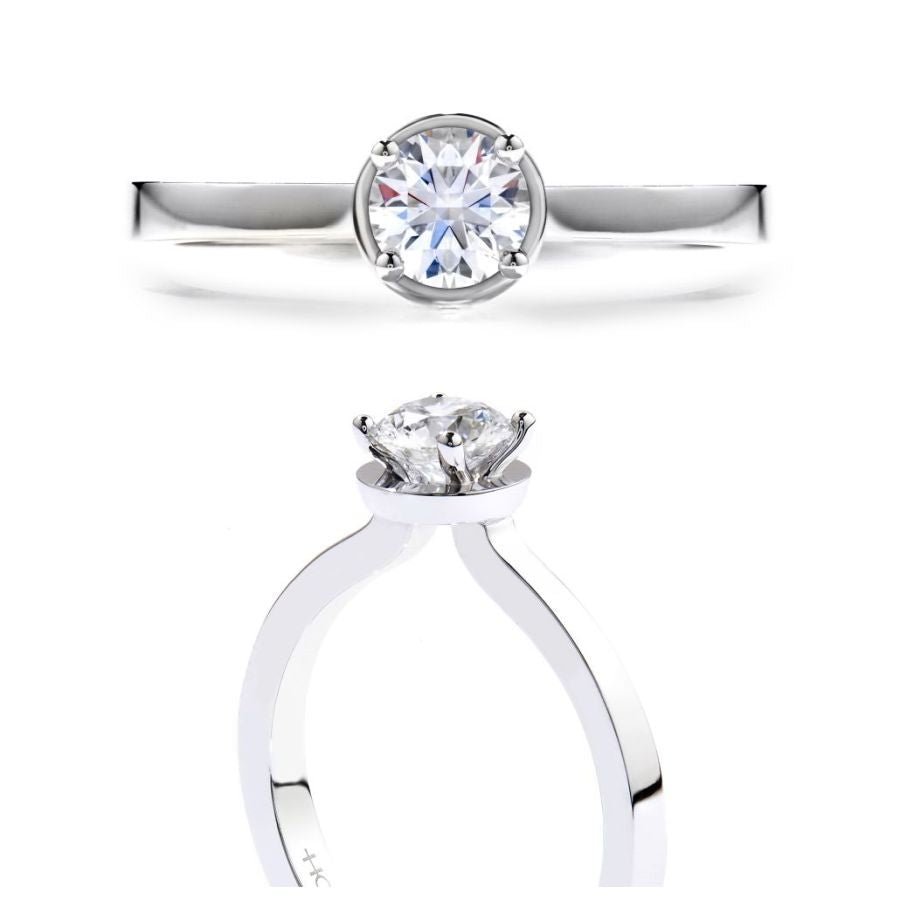 Hearts On Fire-18ct white gold Purely Bridal solitaire ring-Dipples Jewellers