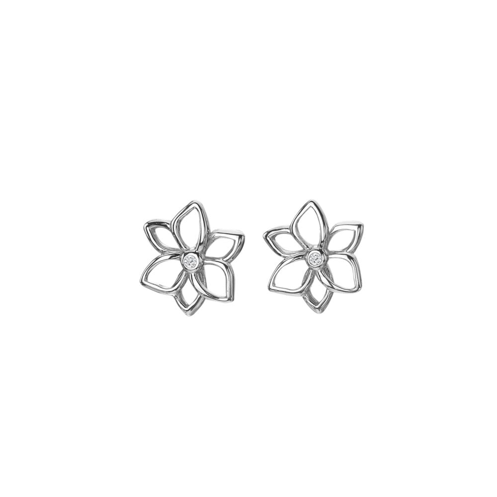 Hot Diamonds-Amulets Flower Earrings-Dipples Jewellers