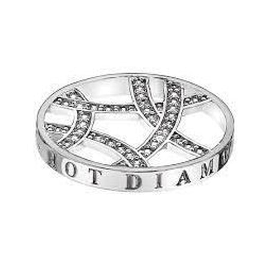 Hot Diamonds-Emozioni Ice Sparkle Arc Coin-Dipples Jewellers