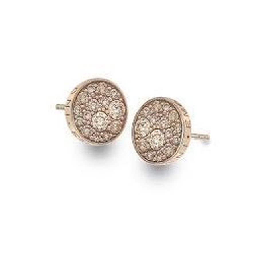Hot Diamonds-Emozioni Rose Gold Plated Loyalty Champgane Cubic Zirconia Set Stud Earrings-Dipples Jewellers