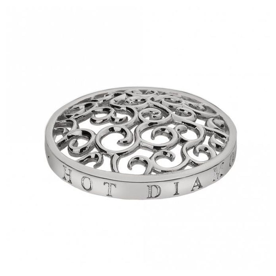 Hot Diamonds-HD Emozioni Silver Pltd Winding Path 25mm Coin-Dipples Jewellers