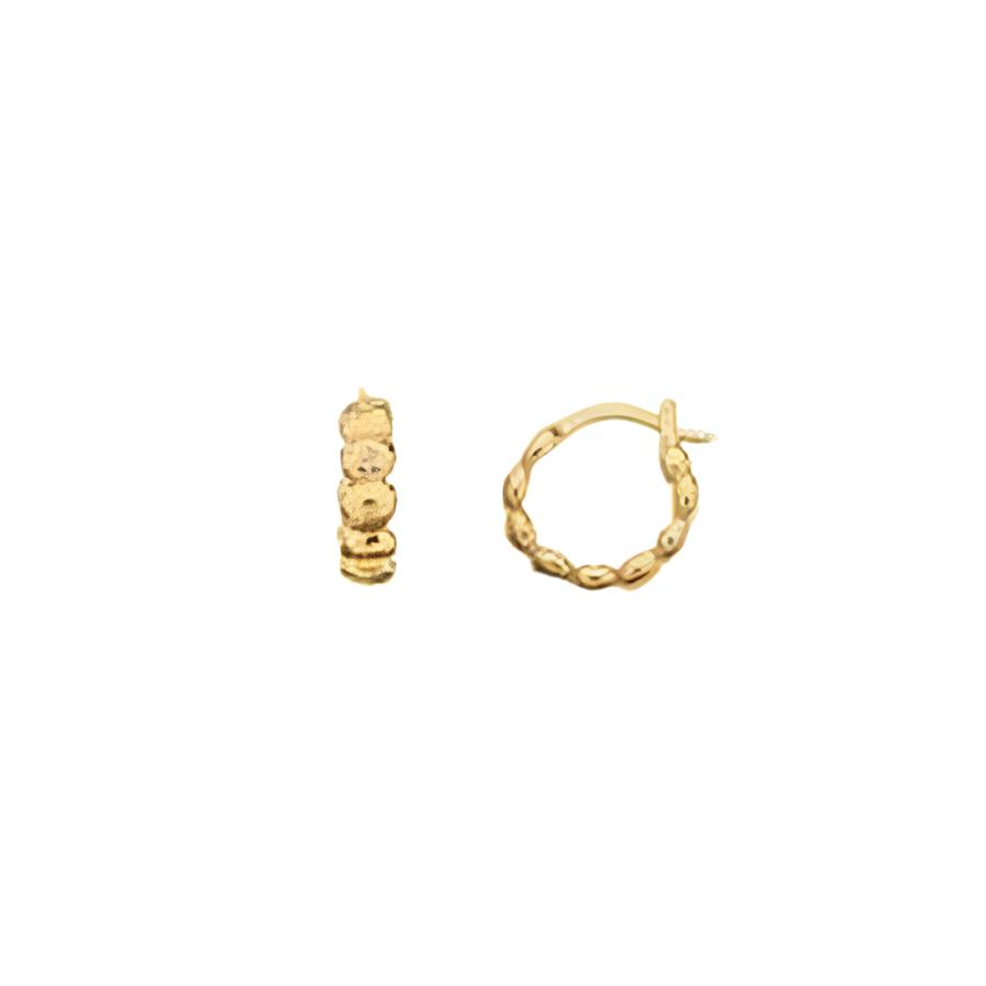 Hot Diamonds-Jac Jossa Gold Plated Silver Beach Earrings-Dipples Jewellers
