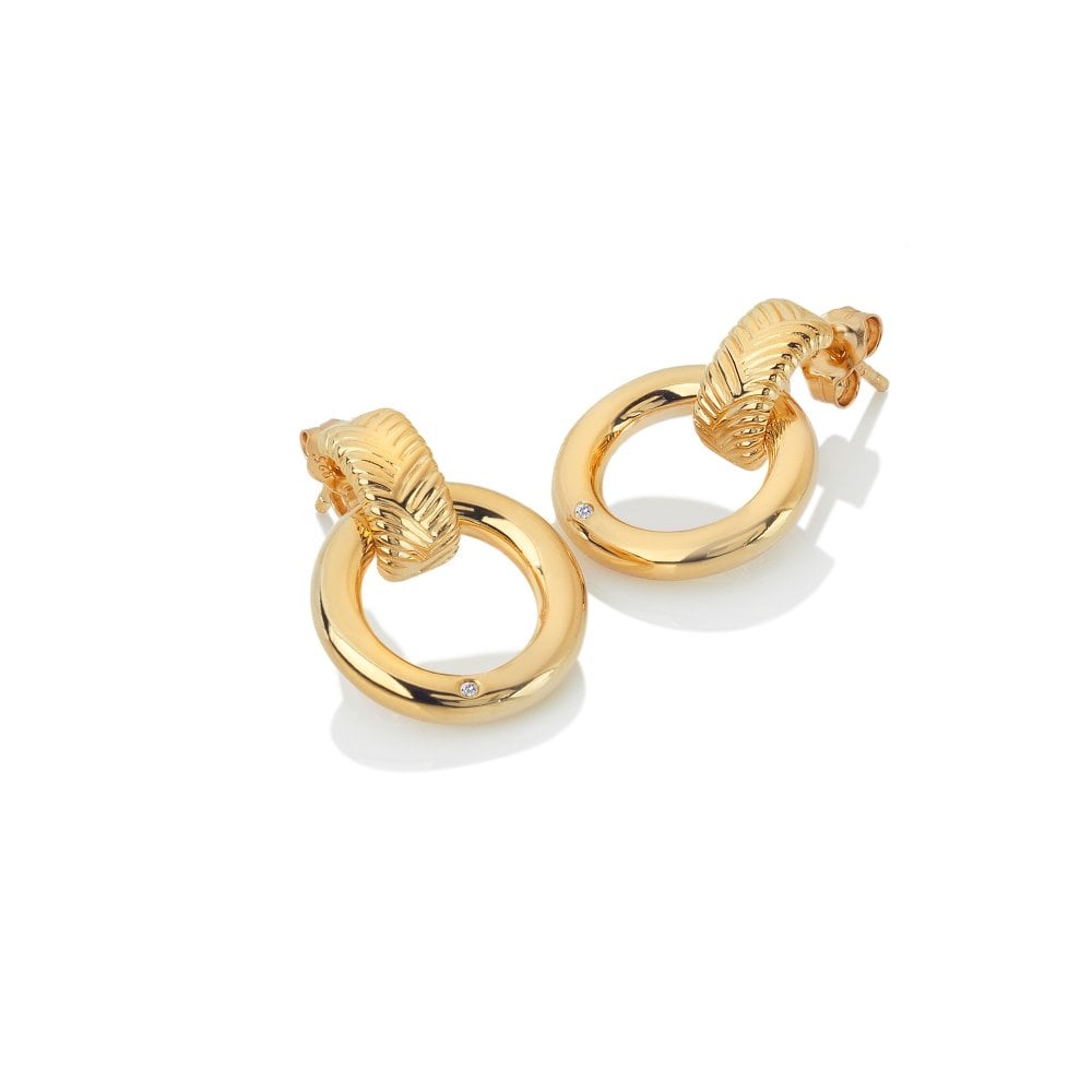 Hot Diamonds-Jac Jossa Gold Plated Silver Spirit Earrings-Dipples Jewellers