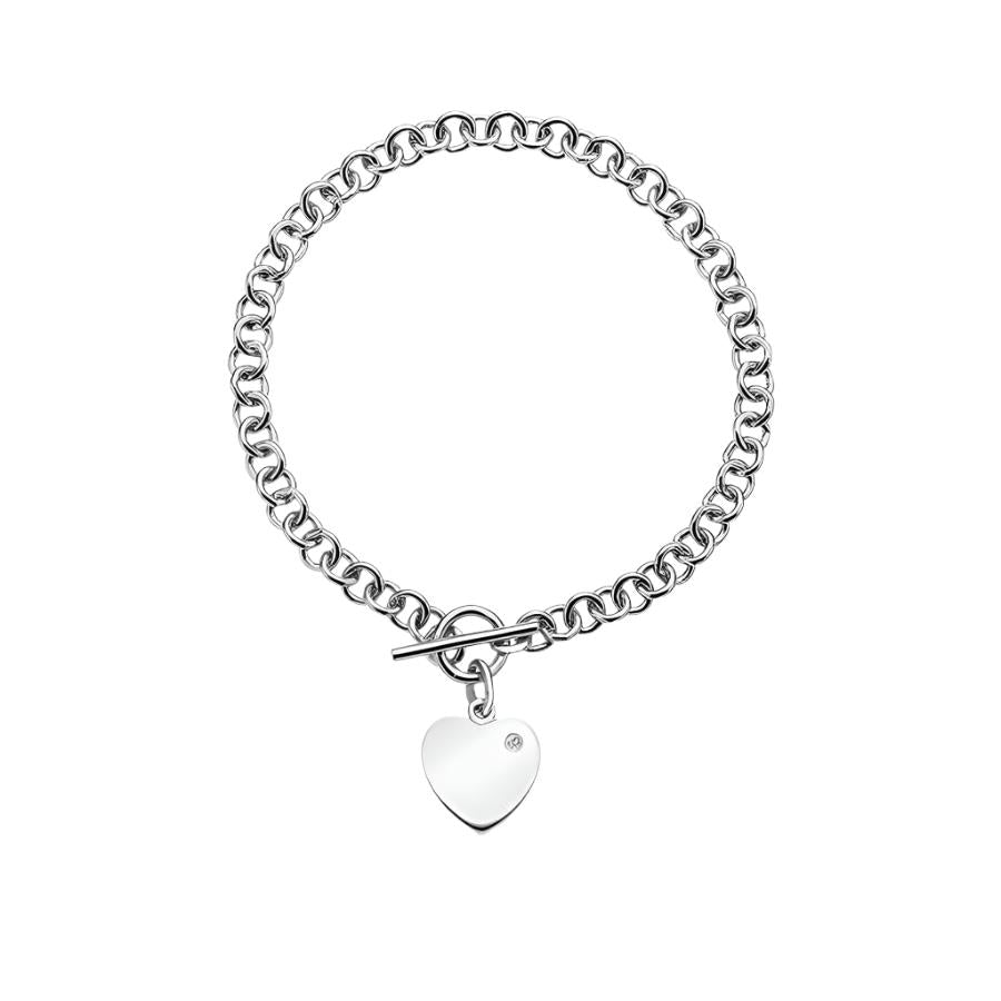 Hot Diamonds-Silver Just Add Love Diamond Set Sure Bracelet-Dipples Jewellers