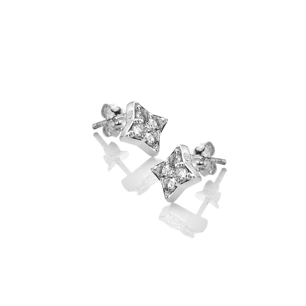 Hot Diamonds-Hot Diamonds Squared Triangle Earrings-Dipples Jewellers