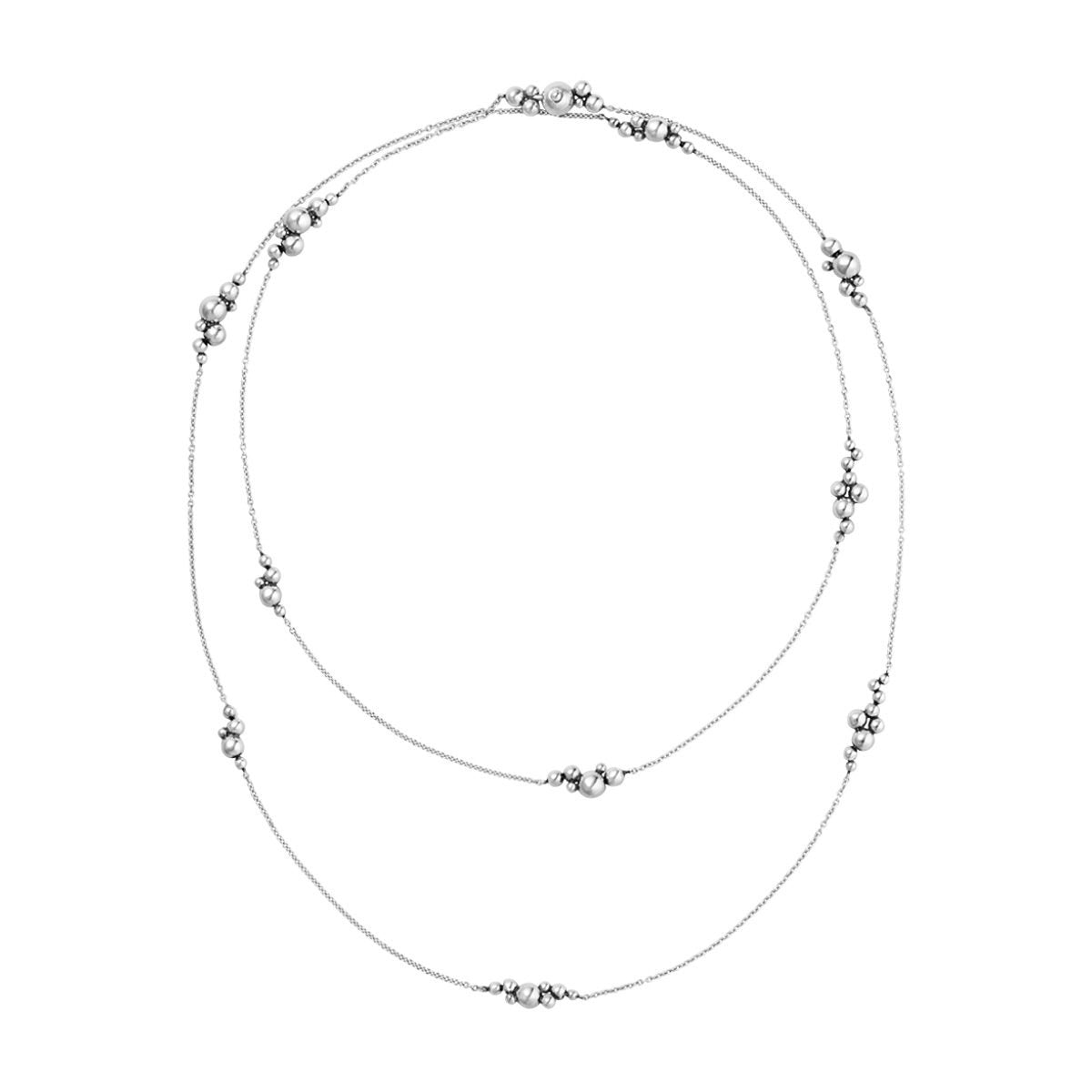 Silver Grapes Sautoir Necklace