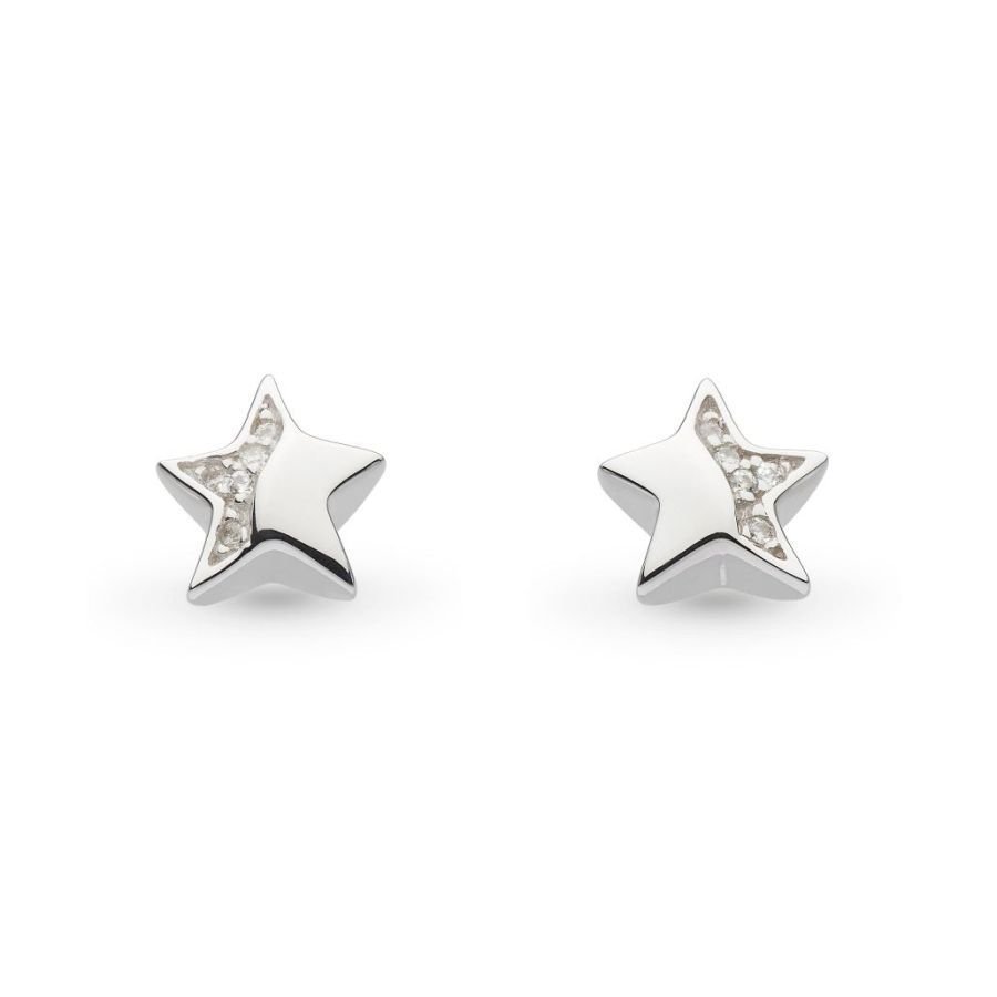 Kit Heath-KH Silver Miniatures Starlight CZ Pave Stud Errngs-Dipples Jewellers