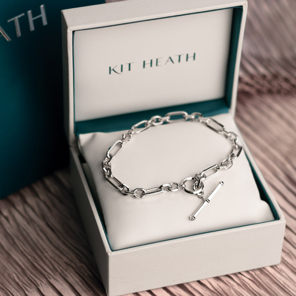 Kit Heath-Revival Figaro Chain Link T-bar Bracelet-Dipples Jewellers