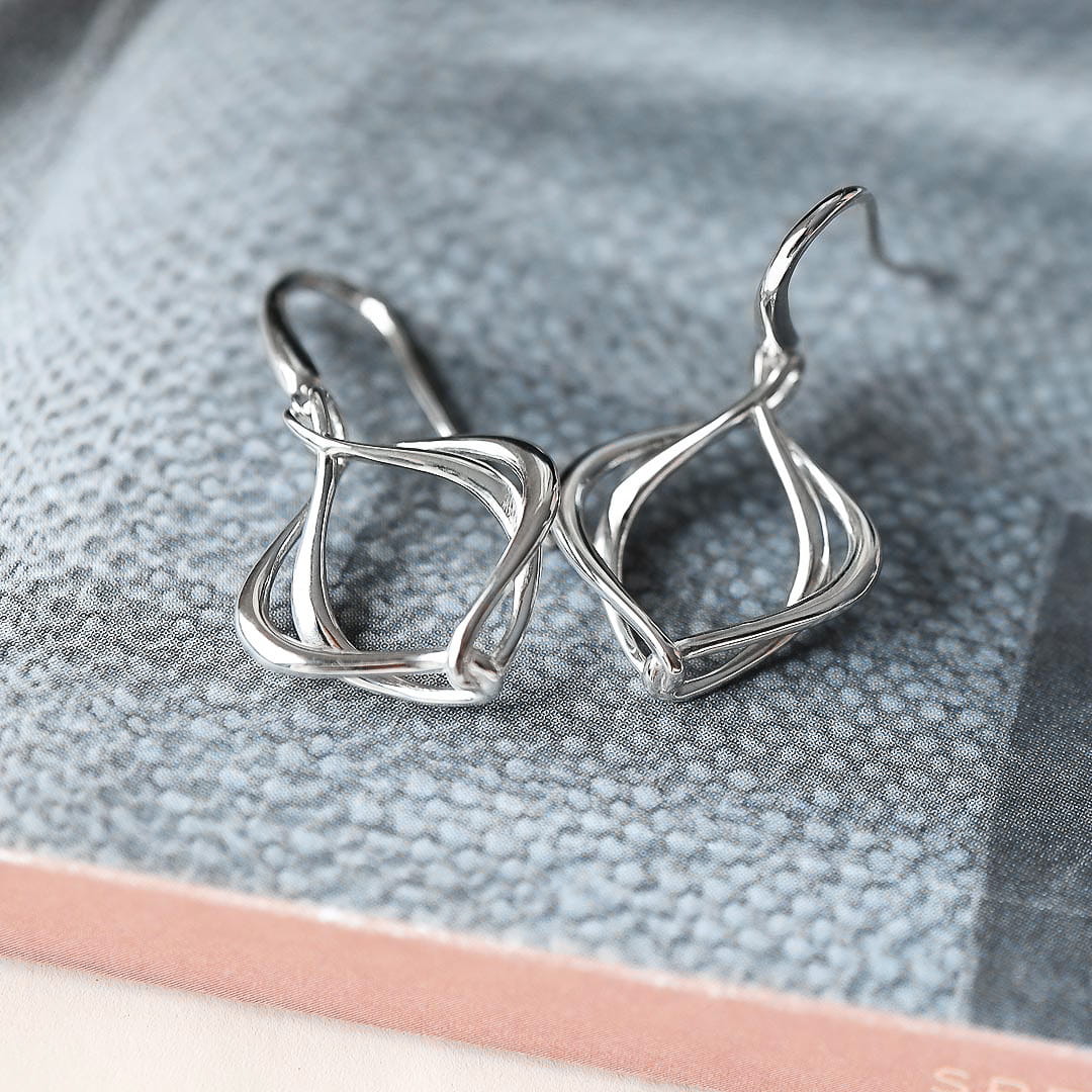 Kit Heath-Silver Alicia Grande Drop Earrings-Dipples Jewellers