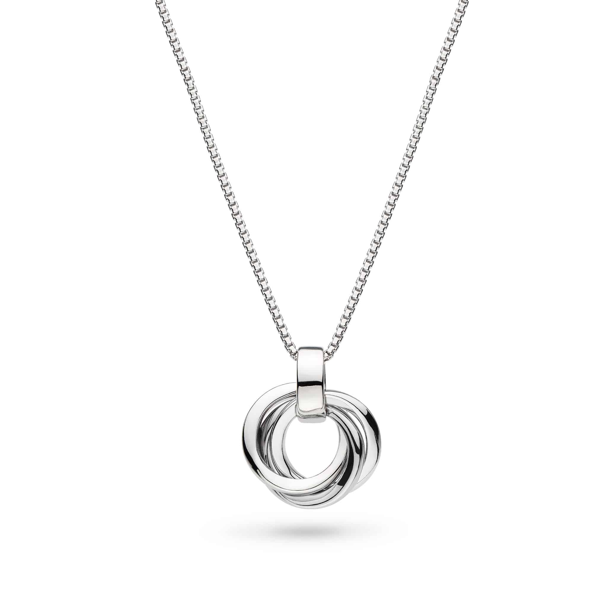 Kit Heath-Silver Bevel Trilogy Petite Necklace-Dipples Jewellers